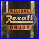 Vintage Rexall Drugs Porcelain Sign Drugs Walgreens Pharmacy Gas Oil 12x 7 1/2