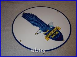 Vintage Richfield Eagle Hi Octane Gasoline 11 3/4 Porcelain Metal Gas Oil Sign