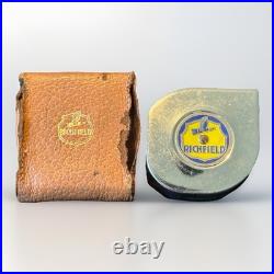 Vintage Richfield Gas Oil Advertising Tape Measure With Leather Case Rare Vintage Richfield Gas Oil Advertising Tape Measure With Leather Case Rare