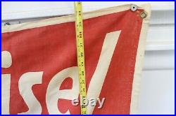 Vintage Richfield Gas Oil Banner Advertising Flag Sweeney Litho Don't Chisel