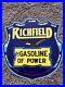 Vintage Richfield Gasoline Heavy Metal Gas Station Pump Sign 11.5 X 12