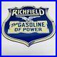 Vintage Richfield Service Station Gasoline Motor Oil Porcelain Sign