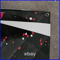 Vintage Road With Gilmore Car Old Us Gasoline Oil Gas Pump Enamel Porcelain Sign