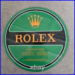 Vintage Rolex Submariner New York Us Gasoline Oil Gas Pump Enamel Porcelain Sign