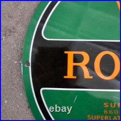 Vintage Rolex Submariner New York Us Gasoline Oil Gas Pump Enamel Porcelain Sign