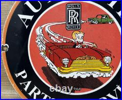 Vintage Rolls Royce Porcelain Sign Dealership Auto Phantom Ghost Engine Gas Oil Vintage Rolls Royce Porcelain Sign Dealership Auto Phantom Ghost Engine Gas Oil