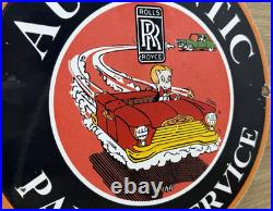 Vintage Rolls Royce Porcelain Sign Dealership Auto Phantom Ghost Engine Gas Oil Vintage Rolls Royce Porcelain Sign Dealership Auto Phantom Ghost Engine Gas Oil