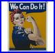 Vintage Rosie The Riveter Porcelain Sign Us Wwii