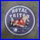 Vintage Royal Triton Old Us Gasoline Oil Gas Pump Enamel Porcelain Sign
