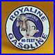 Vintage Royaline Hi-test Gasoline Porcelain Enamel Gas Oil Station Pump Oil Sign
