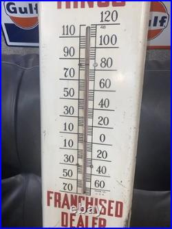 Vintage SEALED POWER PISTON RINGS 39 Tall Advertising Gas Oil THERMOMETER