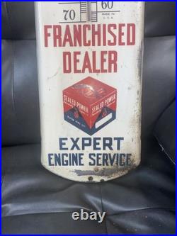 Vintage SEALED POWER PISTON RINGS 39 Tall Advertising Gas Oil THERMOMETER