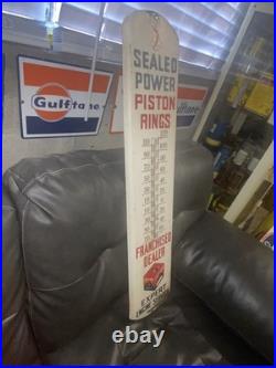 Vintage SEALED POWER PISTON RINGS 39 Tall Advertising Gas Oil THERMOMETER