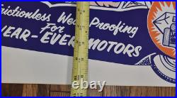 Vintage SUPER FLO WEAR EVER Motors GAS OIL Advertising Poster SIGN ROCKET LADY
