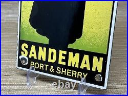 Vintage Sandeman Port & Sherry Porcelain Sign Gas Oil Liquor Store Wine Beer