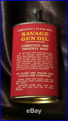 Vintage Savage Gun Oil Tin Can NICE ONE