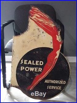 Vintage Sealed Power Flange Oil Gas Automotive Sign