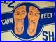 Vintage Selz Shoes Make Your Feet Glad? 15 Metal Gasoline Oil Advertising Sign