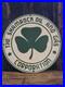Vintage Shamrock Porcelain Sign Motor Oil Irish Lucky Clover 12
