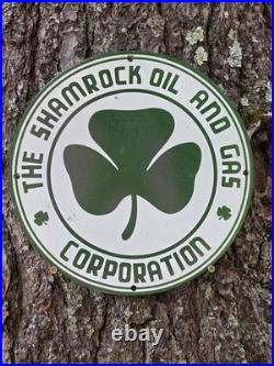 Vintage Shamrock Porcelain Sign Motor Oil Service Station Irish Lucky Clover 12 Vintage Shamrock Porcelain Sign Motor Oil Service Station Irish Lucky Clover 12