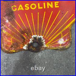 Vintage Shell Gasoline Oil Decor Enamel Porcelain Metal Sign