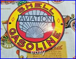 Vintage Shell Gasoline Porcelain Gas Motor Oil Service Station Pump Plate Sign