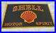 Vintage Shell Gasoline Porcelain Sign 12 X 20 Gas Service Station Motor Oil