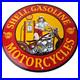 Vintage Shell Gasoline Sign Motorcycle Gas Oil Pump Porcelain Sign