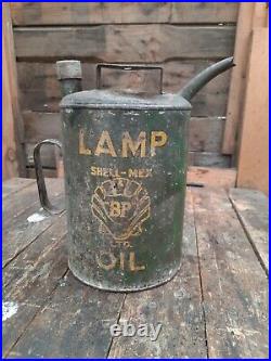 Vintage Shell Lamp Oil Can Empty