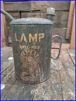 Vintage Shell Lamp Oil Can Empty