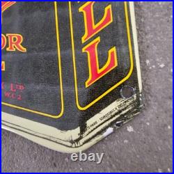 Vintage Shell Mex Ltd Old Us Gasoline Oil Gas Pump Enamel Porcelain Sign