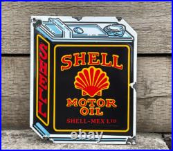 Vintage Shell Mex Motor Oil Enamel Advertising Sign Mancave Raised Lettering Vintage Shell Mex Motor Oil Enamel Advertising Sign Mancave Raised Lettering