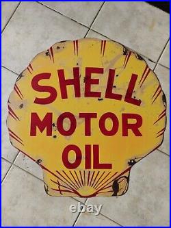 Vintage Shell Motor Oil Porcelain Sign