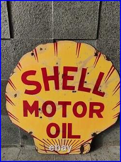 Vintage Shell Motor Oil Porcelain Sign