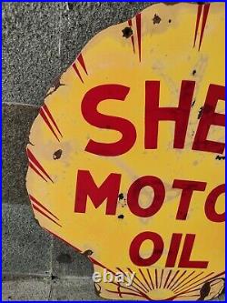 Vintage Shell Motor Oil Porcelain Sign