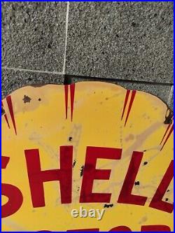 Vintage Shell Motor Oil Porcelain Sign