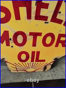 Vintage Shell Motor Oil Porcelain Sign