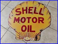 Vintage Shell Motor Oil Porcelain Sign