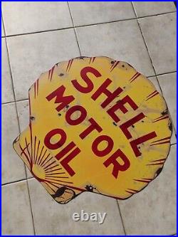 Vintage Shell Motor Oil Porcelain Sign