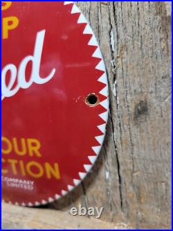 Vintage Shell Porcelain Sign Old Gas Pump Sealed Safety Plate Oil Advertising Vintage Shell Porcelain Sign Old Gas Pump Sealed Safety Plate Oil Advertising