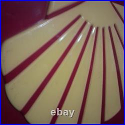 Vintage Shell Service Station Sign Face 25.5 Embossed Gas Oil Advertising