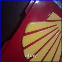 Vintage Shell Service Station Sign Face 25.5 Embossed Gas Oil Advertising