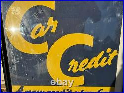 Vintage Sign Car Credit Payment Plan Advertising