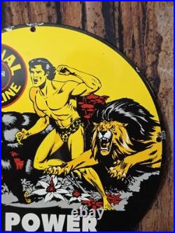 Vintage Signal Gasoline Porcelain Gas Station Pump Sign 12