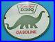 Vintage Sinclair Gasoline Porcelain Dino Motor Oil Service Station Pump 12 Sign