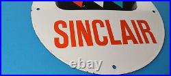 Vintage Sinclair Gasoline Porcelain Motor Oil Service Station Pump Sign