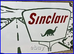 Vintage Sinclair Gasoline Porcelain Sign Gas Station Pump Motor Oil Route 66