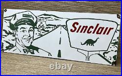 Vintage Sinclair Gasoline Porcelain Sign Gas Station Pump Motor Oil Route 66