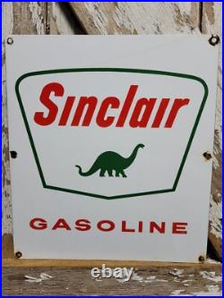 Vintage Sinclair Gasoline Porcelain Sign Old Gas Pump Plate Oil Advertising USA Vintage Sinclair Gasoline Porcelain Sign Old Gas Pump Plate Oil Advertising USA