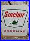 Vintage Sinclair Gasoline Porcelain Sign Old Gas Pump Plate Oil Advertising USA